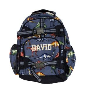 Pottery Barn Backpack with Dinosaurs with The Name David Embroidered NEW